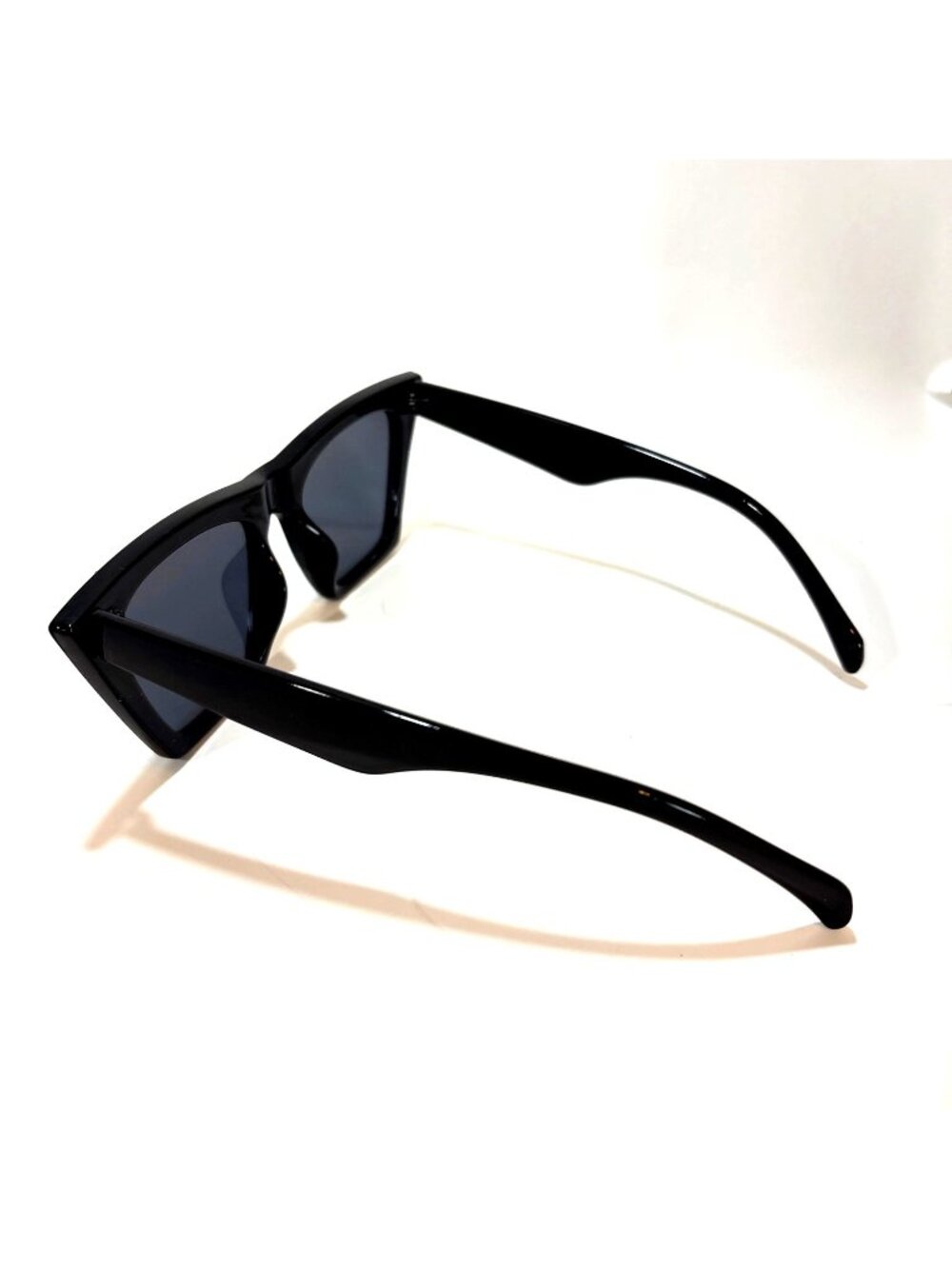 Cat Eye Black Frame Sunglasses With Dark Tinted Lenses - Picture 2 of 3